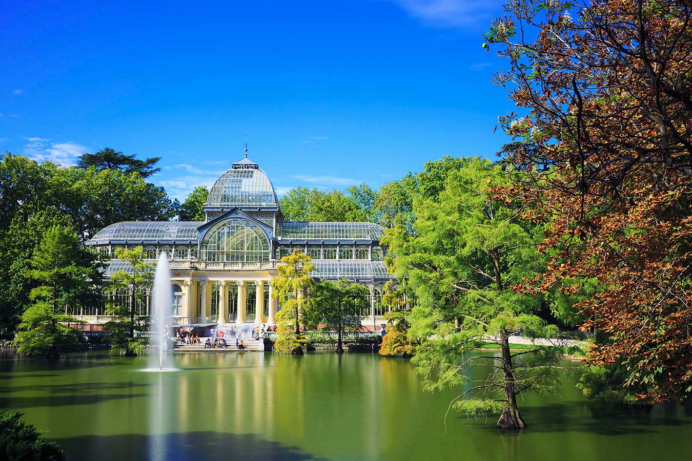 Retiro parken i Madrid